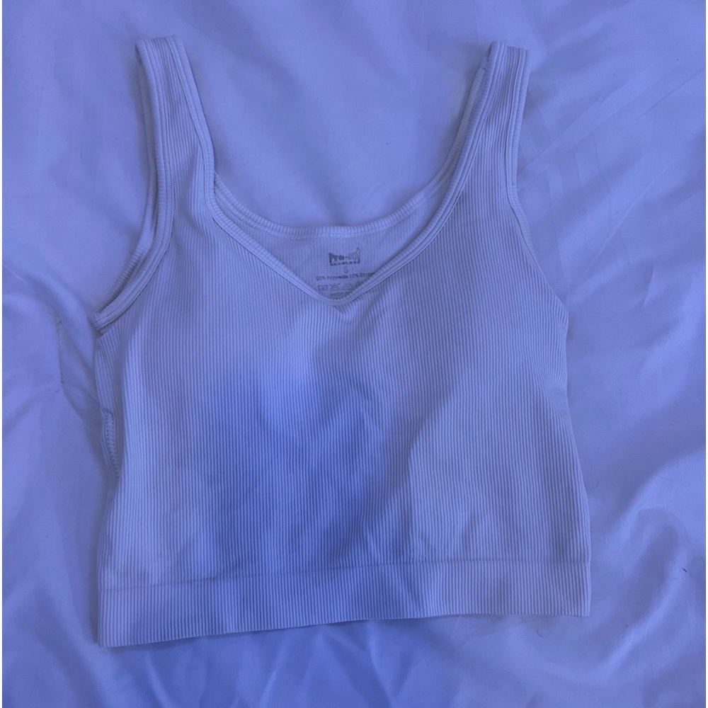 White Ribbed Top (S)